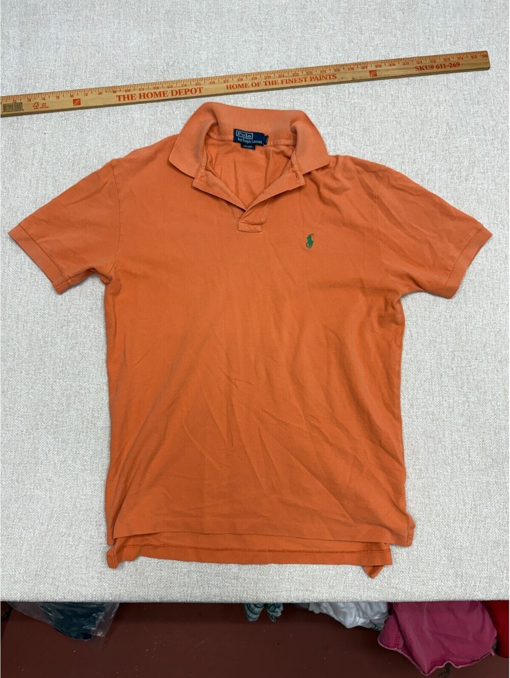 Polo By Ralph Lauren Orange Cotton Pique Classic Fit Polo Shirt Mens Size Med
